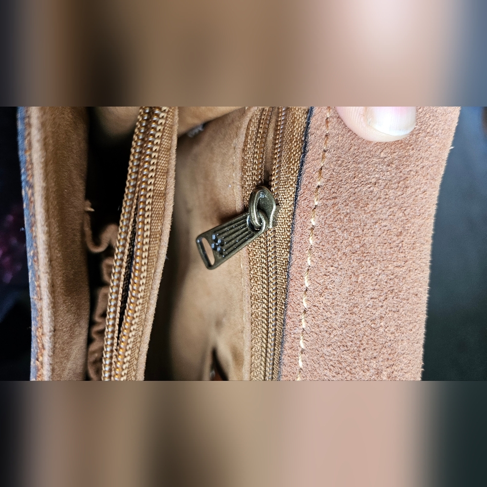 Patricia Nash Tooled Leather Sarola Crossbody Burnt Coral Bag Purse Western - Picture 12 of 12